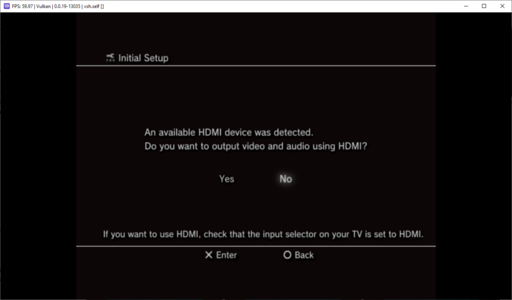 HDMI detection prompt